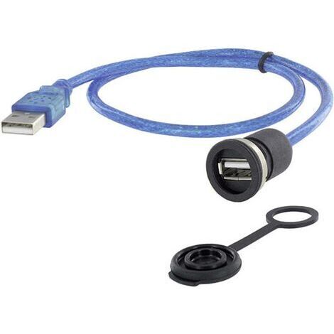 USB 2.0 type A embase femelle de chassis encitech 1310-1002-01 M16 1 pc(s) X381021