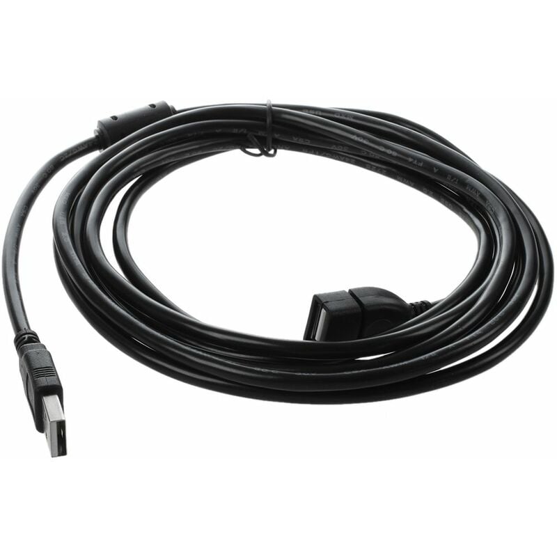 Tlily - Usb 2.0 un Mâle à une Rallonge Cordon Prolongateur de Câble Pour Ordinateur Portable Noir