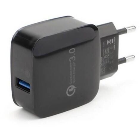 USB 3.0 5V 3A AC Adaptateur de chargeur rapide Accueil Voyage Noir