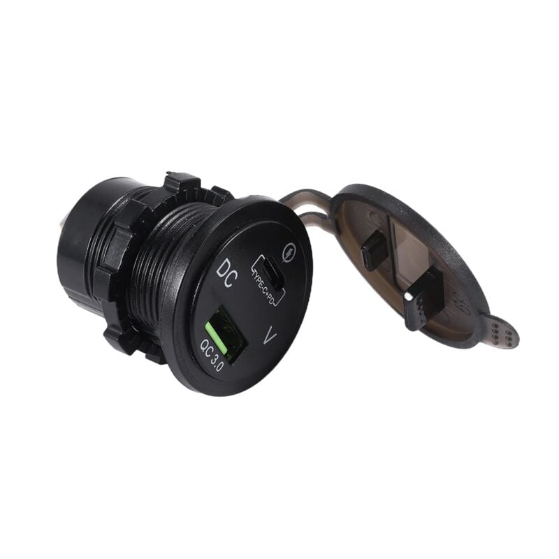 Image of Tlily - usb 3.0 Autoladegerät Schnellladung 18W pd Typ c Buchsenadapter 48V Auto, Boot, Motorrad