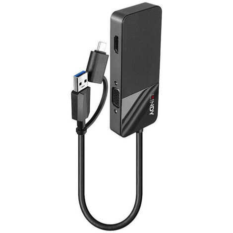 USB 3.0 TYPE A AND C TO HDMI & VGA