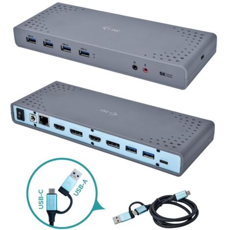 USB 3.0 / USB-C / Thunderbolt 3 Dual Display Docking Station