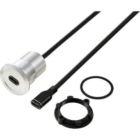 USB 3.1-C ® femelle/femelle 1 m câble argent TC-13376300 TRU COMPONENTS Contenu: 1 pc(s) Y117433