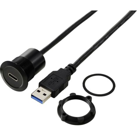 USB 3.1-C ® femelle/USB 3.0 A mâle 1 m câble noir TC-13376312 TRU COMPONENTS Contenu: 1 pc(s) Y117463