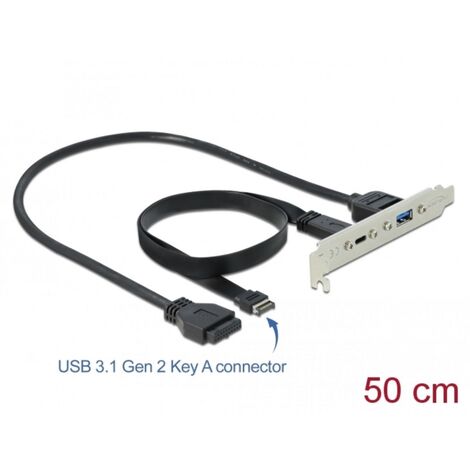USB 3.1 Slotblech mit 1 x USB Type-C und 1 x USB Typ-A Port