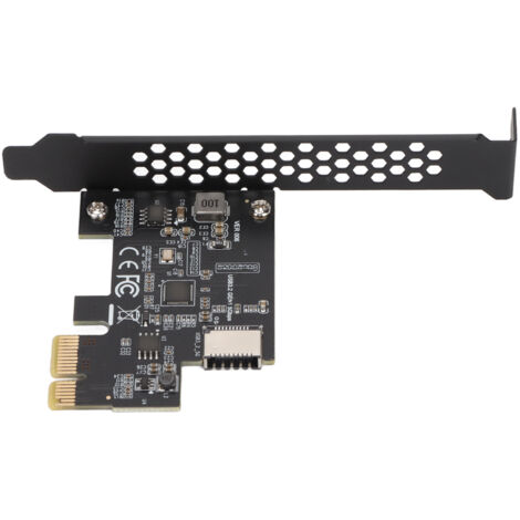 USB 3.2 Typ-E Erweiterungskarte für PC, PCI-Express-Anschluss, Hochgeschwindigkeitsübertragung, Keramikkondensatoren, doppelter Schutz, schwarze Farbe