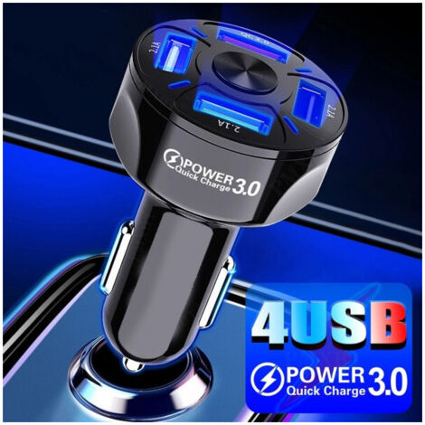 Универсално USB зарядно с 4 порта 12V-24V Quick Charge 3