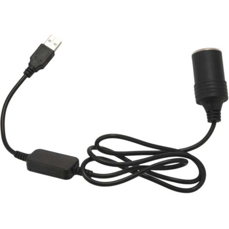 USB 5V une 12V Voiture Adaptateur Allume-Cigare CâBle Convertisseur