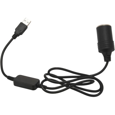 Adaptateur de prise allume-cigare USB 5V à 12V, convertisseur, contrôleur  filaire, connecteur, accessoires de voiture
