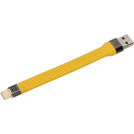 USB-A-auf-USB-C-Kabel, 100 W, 5 A, Schnellladefunktion (10 Gbit/s), kompakt, flexibel