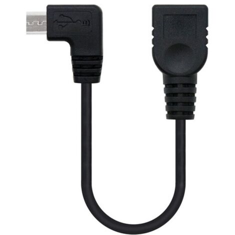 USB A Femelle A MicroUSB B Câble Macho OTG Coudé