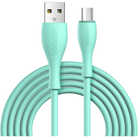 USB-A - microUSB 3A Kabel Ladeanzeige 2m grün