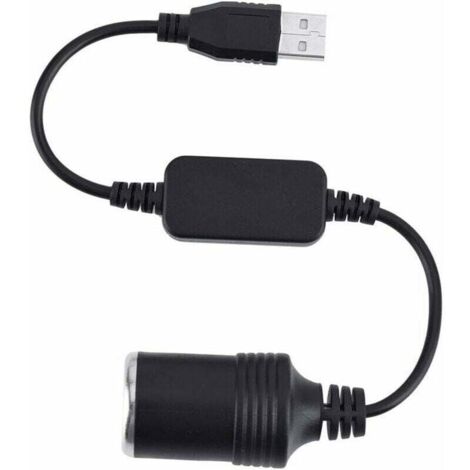 USB-A-Stecker auf 12-V-Zigarettenanzünderbuchsen-Konverter