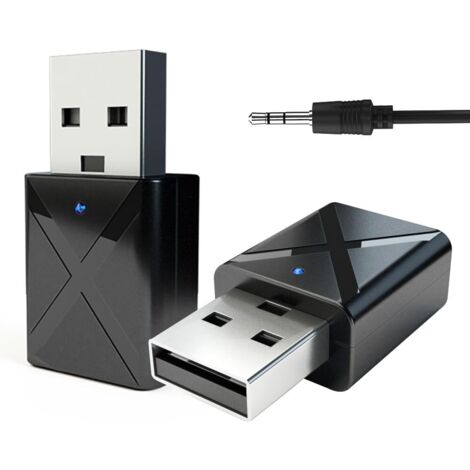 USB Adaptateur Bluetooth clé pour pc transmetteur, BT5.0 dongle pour TV Connexion Jack 3.5mm pour Voiture/système Audio