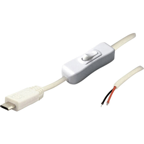 USB Anschlussleitung mit Schalter Stecker, gerade  2 polig belegt TC-2509037 TRU COMPONENTS Inhalt: