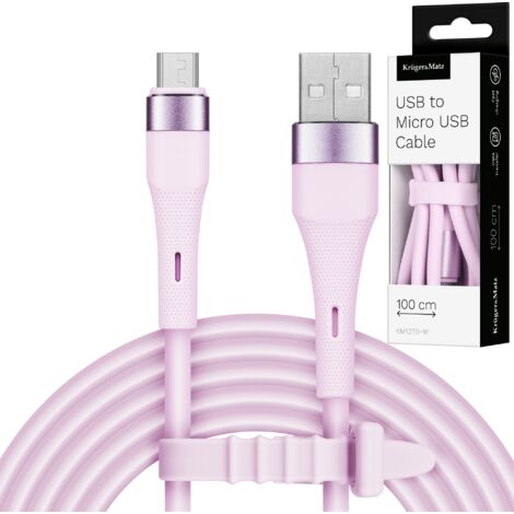 USB-auf-Micro-USB-Kabel, 1 m, 12 W, Silikon, Kruger&Matz Basic
