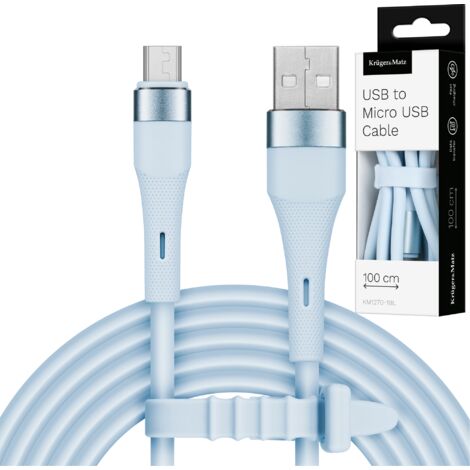 USB-auf-Micro-USB-Kabel, 1 m, 12 W, Silikon, Kruger&Matz Basic