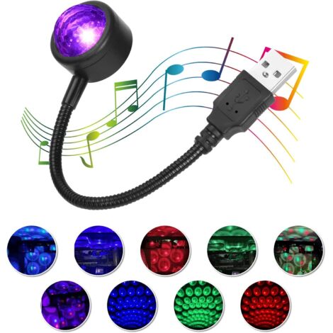 USB-Autodachleuchte, romantische Mini-Innenraumleuchte mit 9 einstellbaren Modi, Plug-and-Play-Lampe für stimmungsvolle Dekorationen/Zuhause/Partys