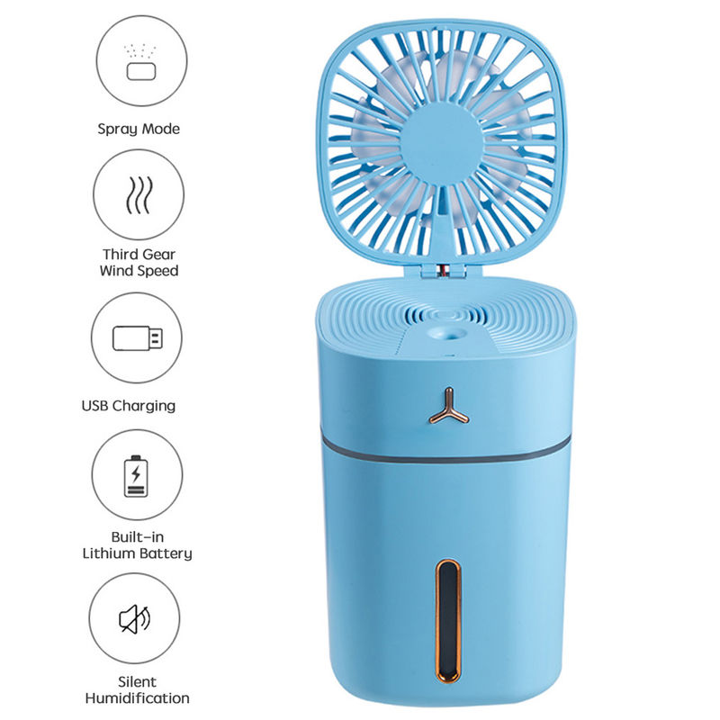 

USB Bateria recargable 18650 ventilador, ventiladores de aire acondicionado, AZUL