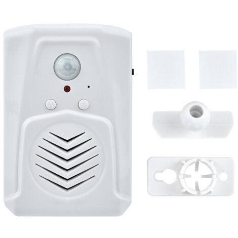 USB-/batteriebetriebener Bewegungsmelder-Alarm, MP3-Audioplayer und Infrarot-Türklingel