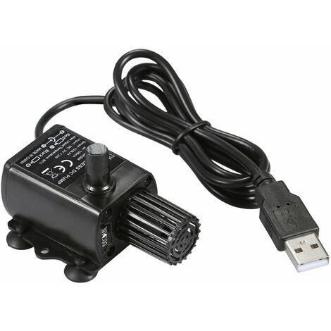 USB Brushless Filtre Pompe À Eau Ultra-silencieux Mini DC5V Étanche Pompe Submersible Aquarium Étang Circulation 150L/H 1.2W Ascenseur 3.28ft