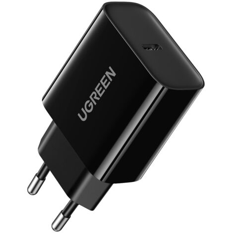 USB-C 20W Power Delivery Telefonladegerät Schwarz