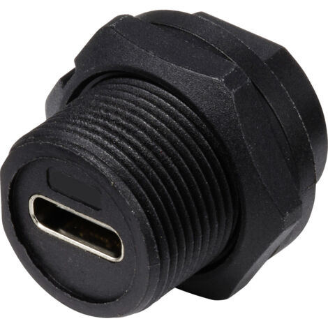 USB-C® 3.0 Buchse für die rückseitige Montage (mit Gewinde)  TC-E10T-FT3-PPF  TC-13543612 TRU COMPON