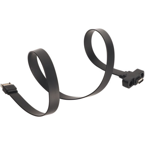 USB-C 3.1 Gen 2 Verlängerungskabel für Frontanschluss, 10 Gbit/s, flexibel, 50 cm, Typ-E-Stecker auf Typ-C-Buchse