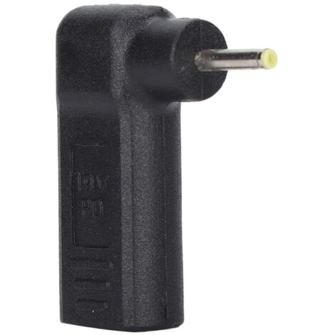 USB-C-auf-DC-65W-Adapter mit rechteckigem Stecker und 90°-Winkelstecker für Laptops und Tablets