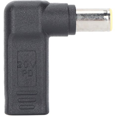 USB-C-auf-DC-Adapter, Buchse auf Stecker, 7,9 x 5,5 mm, rechtwinklig, PD-kompatibel für Schnellladung