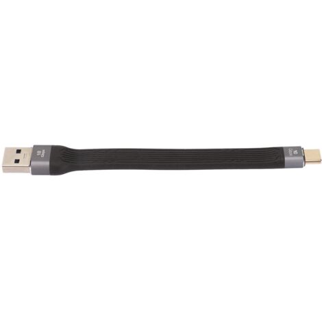 USB-C-auf-USB-A-10-Gbit/s-Kabel, kurzes Schnellladekabel USB 3.2 Gen 2, USB-C-Stecker