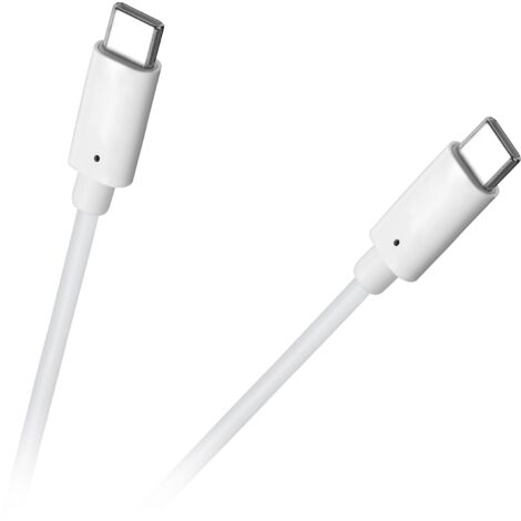 USB-C-auf-USB-C-Steckerkabel, 100 cm, weiß, Cabletech