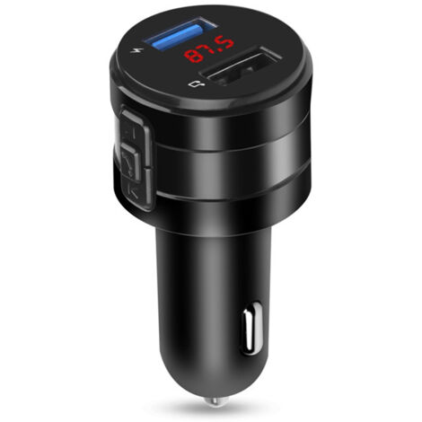 USB C Bluetooth Car FM Transmitter with Bluetooth 5.0, Bluetooth Car Adapter Support Hands-Free Calling, Siri Google Assistant, USB Flash Drive