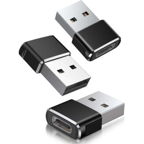 USB-C-Buchse auf USB-A-Stecker-Adapter (3er-Pack) – USB-C-auf-USB-A-Konverter-Ladegerät für Apple Watch 7, iPhone 11, 12, 13, Pro Max, SE 3, 14, iPad Air 5, Mini 6, 8