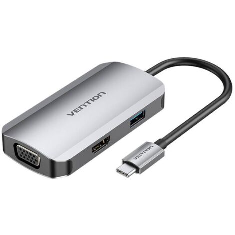 USB-C Dockingstation auf HDMI - USB 3.0, PD 0,15m grau - 5 Gbit/s
