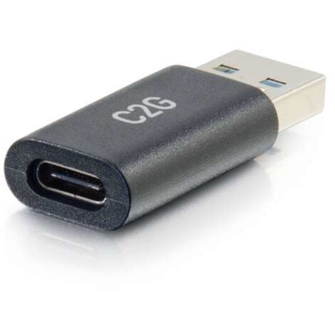 USB C Female to USB A Male 3.0 Adapter C2G USB C to USB Adapter - SuperSpeed USB Adapter - 5Gbps - F/M - Adaptateur USB - 24 pin USB-C (F) reversible pour USB type A (M) - USB 3.0 - moulé - noir