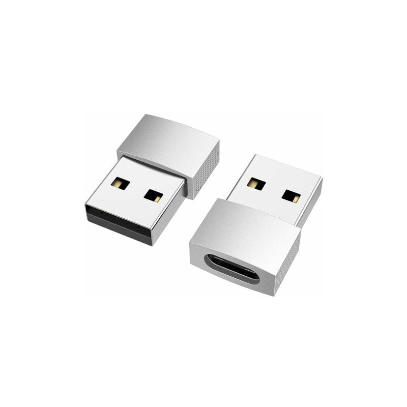 Usb c Female to usb Male Adapter (2 Pack), usb c Female to usb Male Adapter, usb Type c Female to usb otg for MacBook Air 2017/2015 Laptops Wall