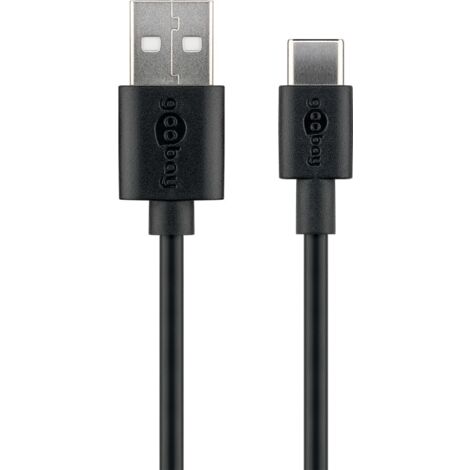 USB-C™ Lade- und Synchronisationskabel, verbindet Geräte mit USB-C™- und USB-A-Anschlüssen miteinander. Kabellänge 0.1 m