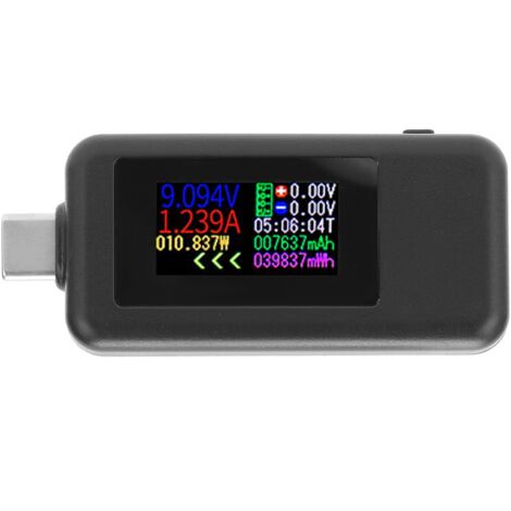USB-C-Tester mit Farbdisplay – Misst Spannung und Stromstärke (2-in-1)