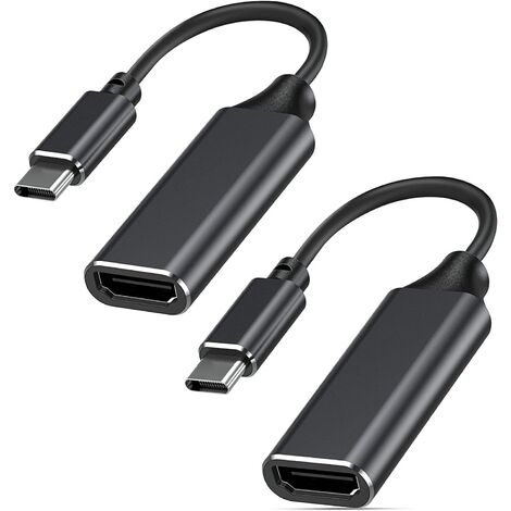 main image of "USB C to HDMI Adapter 4K for Mac OS, Type-C to HDMI Adapter [Thunderbolt 3], Compatible with MacBook Pro 2019/2018/2017, MacBook Air, Galaxy, Dell XPS, Pixelbook, Microsoft and More (2 Pack)"