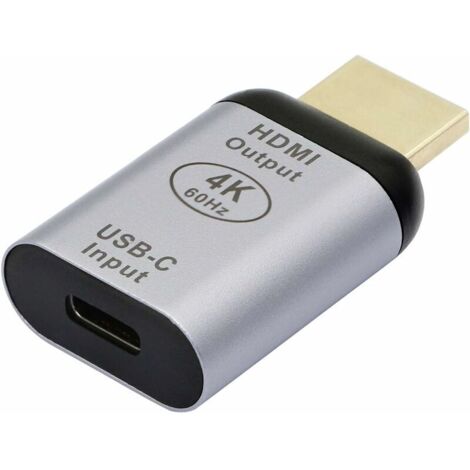USB C to HDMI Adapter, USB Type C Female to HDMI Male Converter 4K@60Hz, for Home and Office, Apple Devices Not Supported