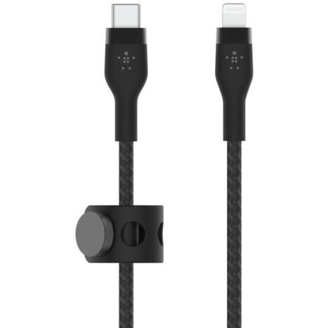 USB-C TO LTGBRAID SILIC 1M BLACK