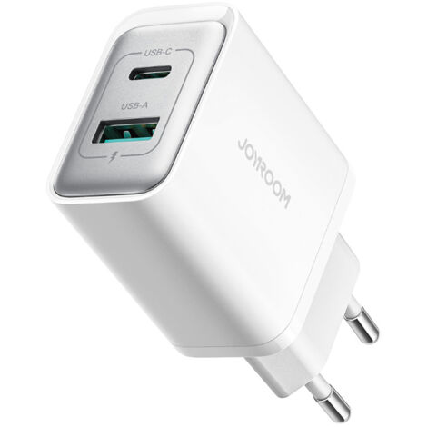 USB-C - USB-A 30W PD-Wandladegerät - Weiß