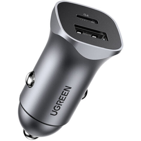 USB-C USB-Autoladegerät 24 W Power Delivery Quick Charge Grau