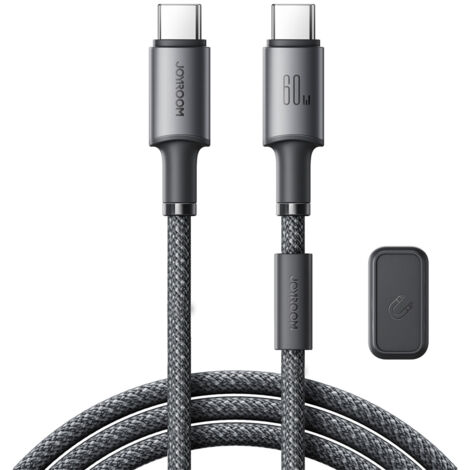 USB-C - USB-C-Kabel mit Organizer und Magnethalterung 1,2 m - grau