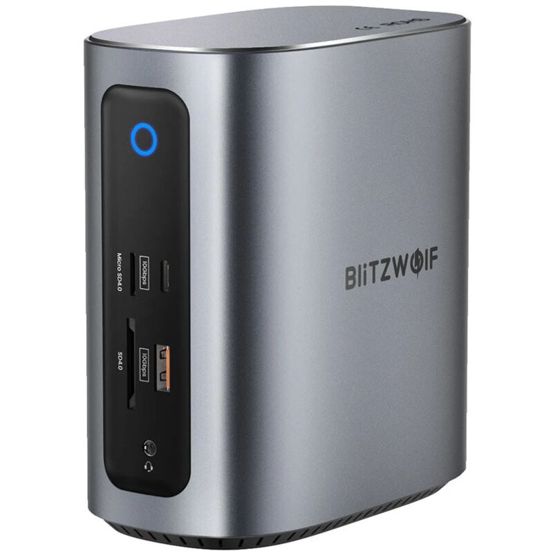 USB C, USB Docking Station USB-C Adaptateur 17-in-1 multiport, BW-TH15 avec double écran triple HD 4K/60 Hz USB3.0 USB3.2 Transmission de données 10