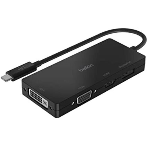 USB-C Video Adapter (HDMI, VGA, DVI, DISPLAYPORT), BLK