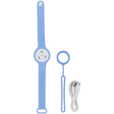 USB Charging Mosquito Repellent Bracelet Ultrasonic Mosquito Wristband for Summer OutdoorLight Blue