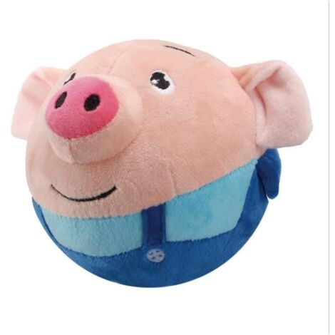 USB cochon bleu -Jouet Électronique Interactif En Peluche Pour Chien, Boule De Saut Rebondissante, Chien Parl