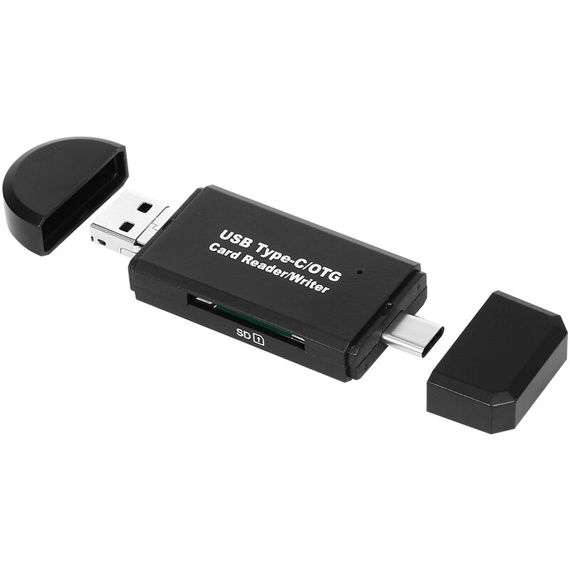 

USB de alta velocidad Micro USB Type-C / OTG Lector de tarjetas Escritor TF SD Card Writer 3 en 1 Lector de tarjetas OTG para telefonos inteligentes